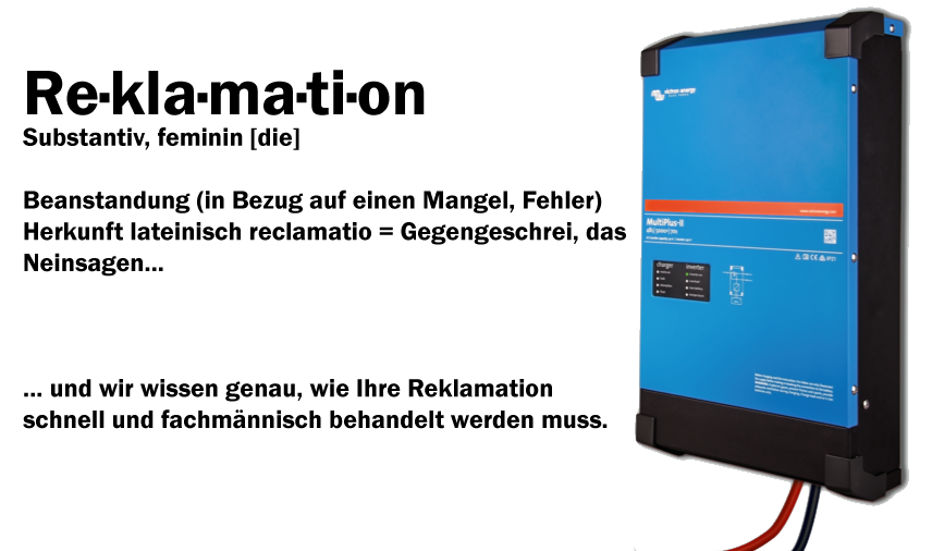 Reklamationen Victron RMA