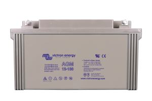 12V 130Ah AGM Deep Cycle Battery (front)