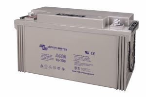 12V 130Ah Gel Deep Cycle Battery (left)