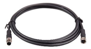 M8 circular connector MaleFemale 3 pole cable 2m (front)