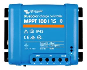 BlueSolar MPPT charge controller 100/15 (top) 
