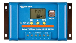 BlueSolar PWM Charge Controller LCD USB 12-24V 10A (top) 