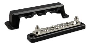 Busbar 250A 2P with 12 screws +cover (left with cover) 
