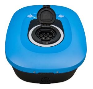 EV Charging station NS – Blue (front-angle-open) 
