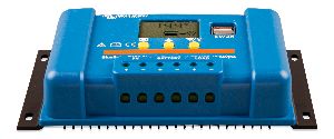 BlueSolar PWM Charge Controller LCD USB 12/24V-5A (front-angle)