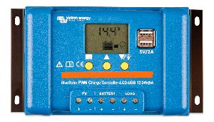 BlueSolar PWM Charge Controller LCD USB 12/24V-5A (top)