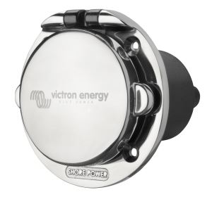 Stainless Steel Power Inlet with cover (3D)