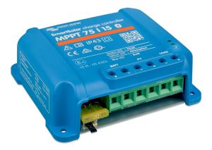 SmartSolar charge controller MPPT 75/15 (left) 